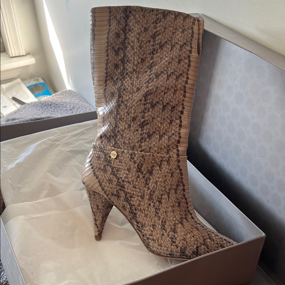 Louise et Cie Brown Snakeskin Heeled Boots